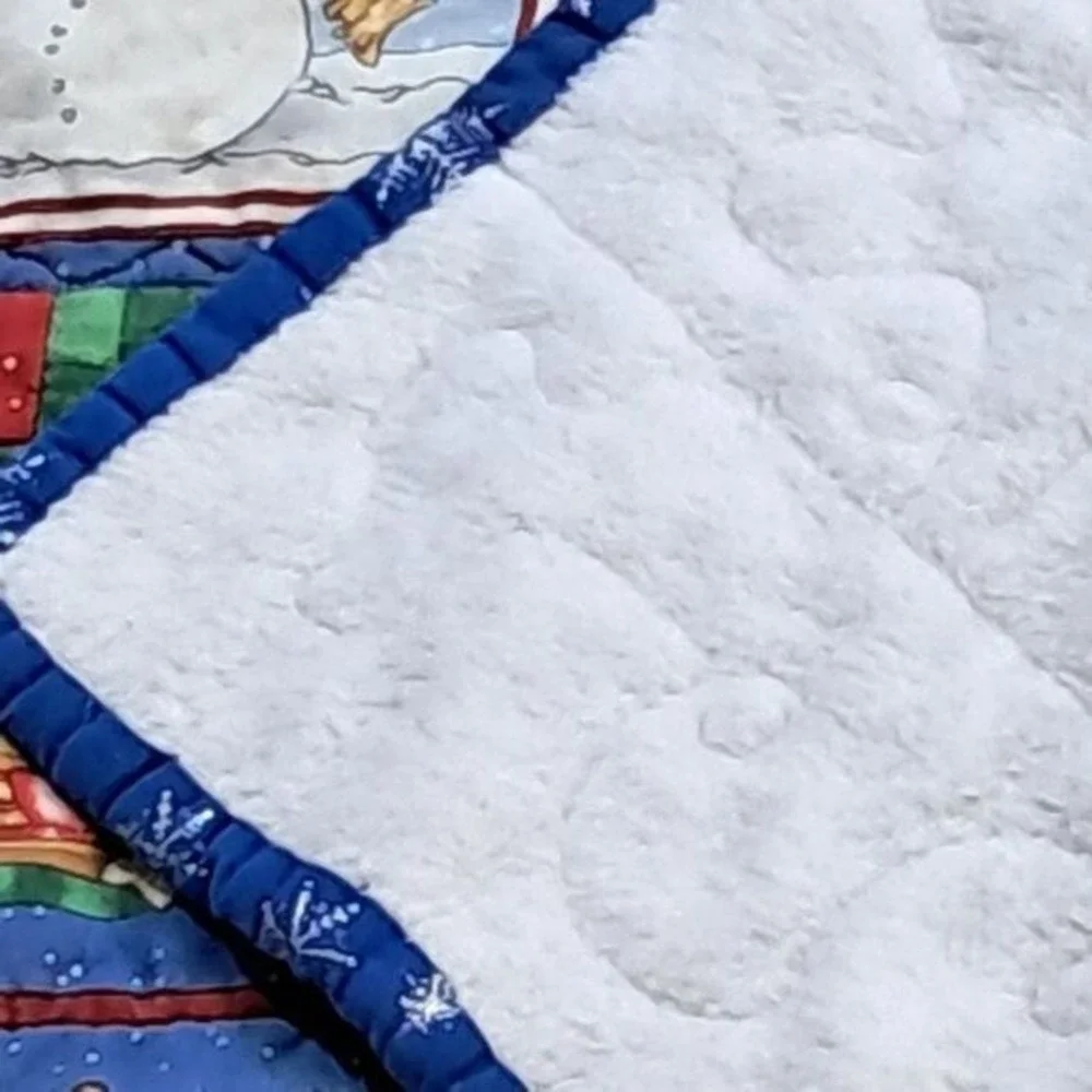 Handmade Winter Snowman Quilt Christmas Holiday‎ Patchwork #CS44